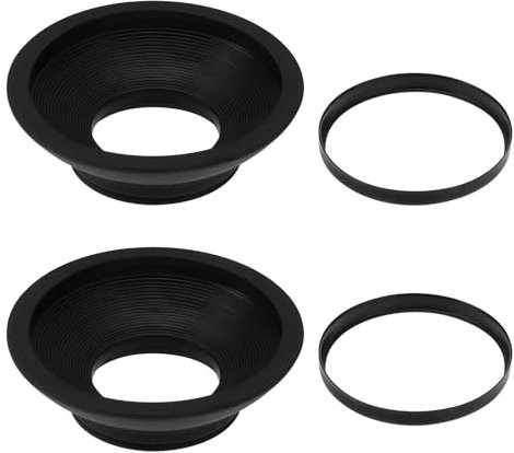 SG Store 2 Stück DK-19 Gummi-Ersatz-Okular-Okular-Okular DK-19 Gummi Kamera Okular Kompatibel mit Nikon D2 D3 Df D4 D700 D800E D810 F6 F5 Kameras, Schwarz