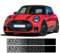 CTLTSRX 2 Stück Motorhaube Streifen Band Hood Aufkleber Styling Aufkleber, für Mini Countryman U25 2024 Cooper SE J01 F65 F66 F67 JCW 2025