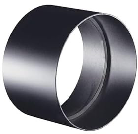 ALLINOX Manicotto FF Femmina/Femmina Acciaio Nero 2 mm Raccordo Canna Fumaria Per Stufa A Legna (DN 120)