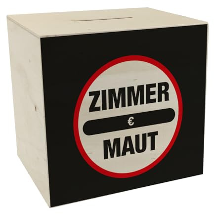 Zimmer Maut Spardose aus Holz Originelle Spardose aus Holz im Mautschild-Design Geistreich Mautgebühr bezahlen und sparen