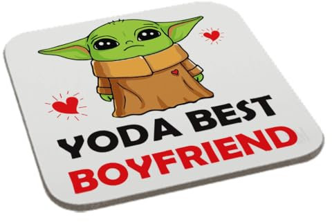 Perfect Mugs Baby Yoda Best Boyfriend Coaster Humour Christmas Novelty Funny Gift Birthday Xmas Secret Santa Present Men Women Tea Coffee