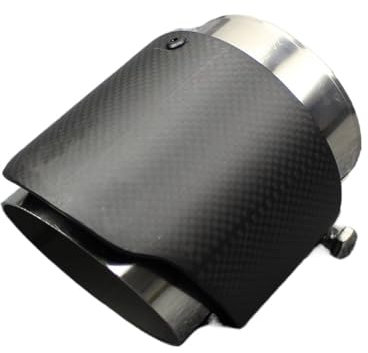 Auto Auspuff Endrohr Auspuffrohrsystem Schalldämpfer Kohlefaser Mattes Endrohr 104mm Für 114mm 120mm Langes Durchmesser Auspuffendrohr Auspuffblende(60mm Out 89mm)
