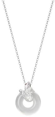 QZLNONTK Collier avec Pendentif Serpent du Zodiaque en Argent Sterling S925 for Femme – Nouvelle chaîne Ras du Cou Porte-Bonheur de Style Chinois
