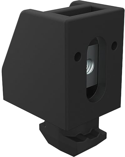 Fath Flächenhaltebock Uni 25 Item System zur einfachen Befestigung von Flächenelementen an Aluprofilen mit Nut 8, schwarz - 10 Stück