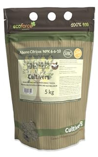 CULTIVERS Abono Cítricos NPK 6-7-10. Fertilizantes Ecológico Nutrición Completa Para Un Desarrollo Óptimo (5 kg)