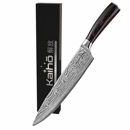 Kaihō Premium Chefmesser – Scharfes Küchenmesser aus 5Cr15 Edelstahl 20,5cm Klinge – Profi & Hobby Kochmesser mit ergonomischem Griff – Geschenkbox - langlebig, rostfrei und Rasiermesserscharf