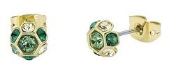 Ted Baker Gemme Crystal Gem Cluster Stud Earrings for Women (Gold/Green Multi Crystal)