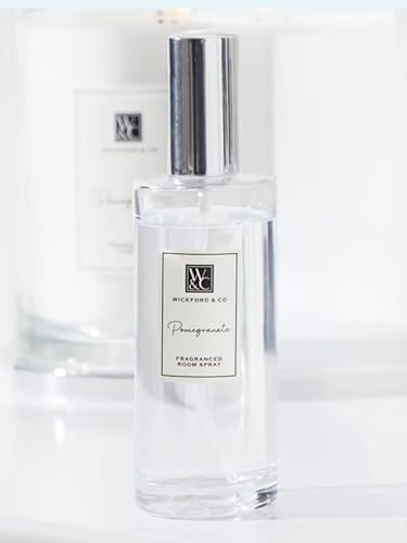 Wickford & Co Pomegranate Fragranced Room Spray, Clear Glass Bottle, Home Fragrance Mist