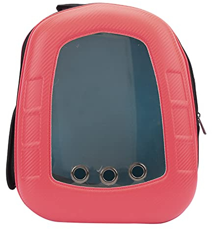 UMDHAIYI für Haustier-Rucksack, Raumkapsel-Design, Hände – für Wanderreisen, atmungsaktives, langlebiges Eva-Material, ergonomischer Schultergurt (Rot)