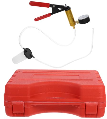 Tofficu Pompa per Sottovuoto Manuale Portatile per Auto in Plastica e Rame Test di Pressione Barometrica e Aspirazione per Riparazioni Professionali