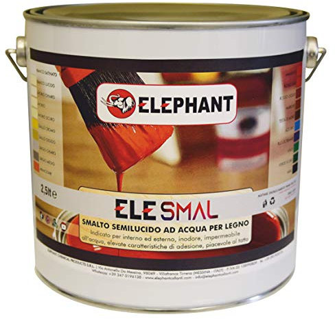 Smalto vernice all'acqua ELE SMAL 2,5lt - Legno (Grigio medio)