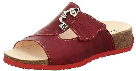 Think! Damen Mizzi Nachhaltige Hausschuh Pantolette, 5010 Rosso Kombi, 37 EU