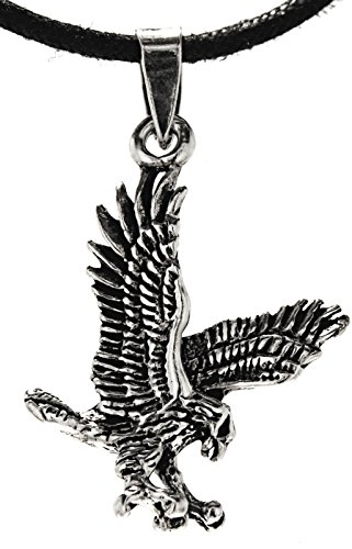 Kiss of Leather Zierlicher Adler Anhänger aus 925 Sterling Silber mit Baumwollband SI. 275