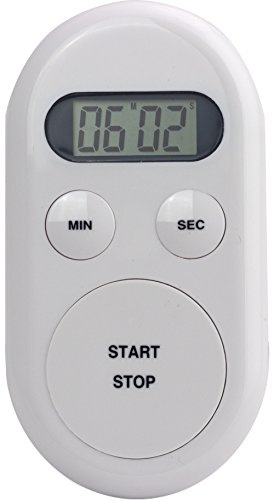 KT188 Kurzzeitmesser Weiß, Countdown 99 Min., Memory, Magnet, 30-Sek.-Alarm