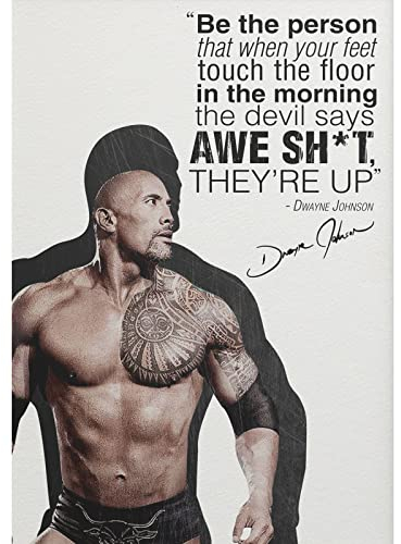 Dwayne Johnson quote Foto gedrucktes Poster – aufgedruckte Unterschrift – 12x8 inches (30x20 cm) - Be the person