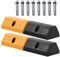 vidaXL 2X Radstopper 49x15x9cm Parkplatzbegrenzung Einparkhilfe Reflektoren