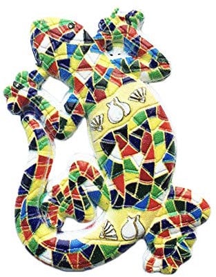 Spain Barcelona 3D Mosaic Lizard Refrigerator Magnet Tourist Souvenirs Alloy Magnetic Stickers Fridge Magnet Home & Kitchen Decoration from China