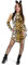 KarnevalsTeufel Kostüm - Set Tiger für Damen | 5-TLG. Kleid, Armstulpen, Beinstulpen, Haarreif mit Ohren, Netzstrumpfhose | Größe 36-44 | Tiger, Löwe, Leopard, Tierkostüm (38)