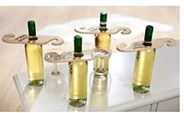 Weinglashalter für 2 Gläser aus Holz mit Trinksprüchen