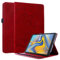 Lspcase Samsung Galaxy Tab A 10.5 Pouces 2018 SM-T590 SM-T595 Etui en Cuir PU Folio Flip Cover Housse de Portefeuille avec Carte de Slot et Porte-Stylo - Motif Mandala Fleu Rouge