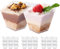 MATANA - 100 Copas de Plástico para Postre - Perfecto para Pudines, Gelatina, Tiramisú y Mini Postres