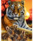 5D-Diamant-Malerei-Set, Tiger-Familie Sonnenuntergang Landschaft WOWDECOR Vollbohrer DIY Diamant-Kunst Kreuzstich Malen nach Zahlen