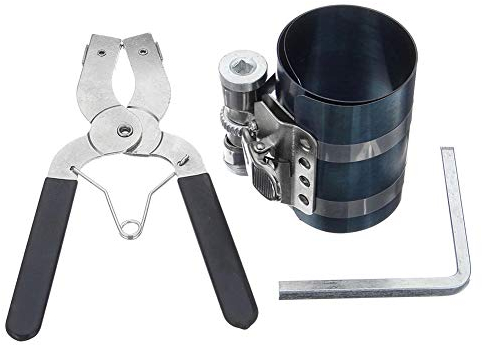 iSpchen 53mm-175mm Kolbenring Zange Werkzeug Kolbenringzange Handwerkzeug 3 Bremssättel Auto Motor Kolbenring Spannband Kolbenringspanner Kolbenspannband Kompressor Werkzeug Einbauzange Set