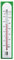 Thermometer World Thermomètre précis pour une utilisation en tant que thermomètre de température ambiante dans la maison, le bureau, le jardin ou la serre. Fixation murale en vert et blanc