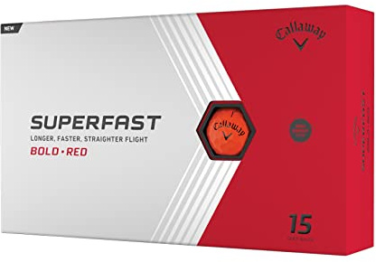 Callaway Golf Superfast Bold Golf Balls, Red