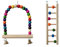 MYSUNBAR Vogelspielzeug FüR VöGel Stehende Sitzstangen Bird Toys HäNgende Schaukel Papagei Spielzeug Glocke Rattan Kugel HäNgebrüCke,Schaukel Zum Kauen,Kauspielzeug Holz Bell