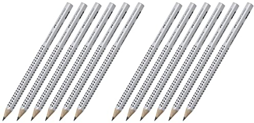 Faber-Castell 111900 - Bleistift Jumbo Grip, Härtegrad 2=B (12 Stück)