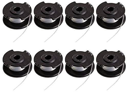 Kellegour 8 Stück Ersatzfadenspule Für Einhell GE-CT 18/28 Li,Rasentrimmer Ersatzfadenspule,Nylon Rasentrimmer-Zubehör,für Einhell Akku-Rasentrimmer GE-CT 18/28 Li und GE-CT 18/28 Li TC