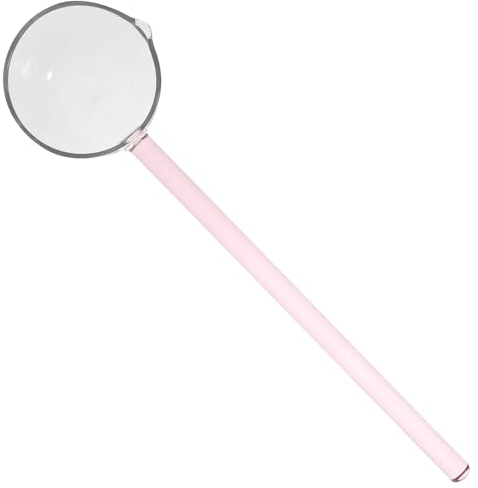 Kichvoe Ice Cream Scoop Glass Punch Ladle with Pour Spout Crystal Punch Serving Ladle Long Handle Glass Spoon for Soup Dressing Sauce Topping Appetizer Spoon