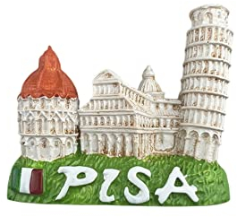 Pisa Italy 3D-Kühlschrankmagnet, Souvenir-Geschenk, Kunstharz, handgefertigt, Pisa-Kühlschrankmagnet, Heim- und Küchendekoration, Kollektion
