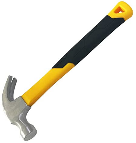 20oz Straight Claw Hammer - Framing Hammer, Straight Rip Claw with Shock Reduction Grip Polished Steel Head, One Piece Forged Claw Hammer, Craft Hammer