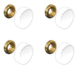 ALTUMIS - Set de 4 cache vis blancs 18 mm - Blanc