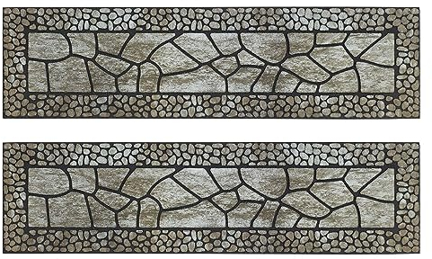 andiamo Stufenmatte La Traviata 2er Set 24 x 90 cm aus Weichkautschuk rutschhemmender Treppenschutz pflegeleicht witterungsbeständig Taupe