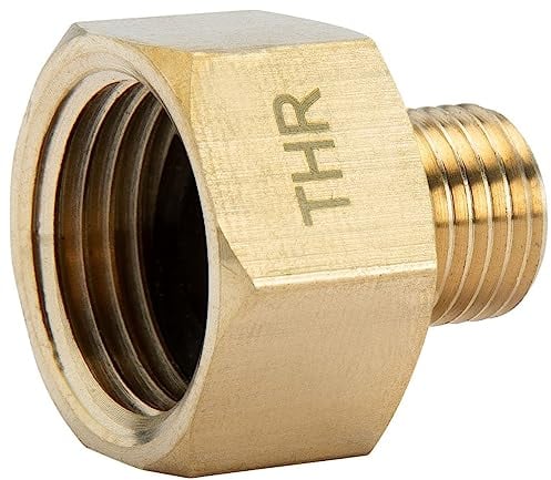 Gasherd Übergang Adapter 1/2 R auf 1/4 lks inkl. Dichtung für Gasschlauch