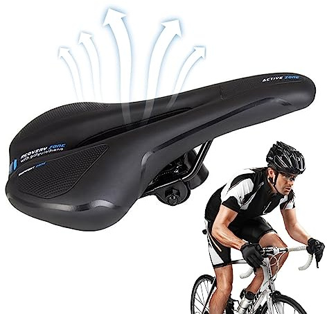 Selle Velo Confortable,Vélo en Mousse à Mémoire Surdimensionnée, Vélo avec Fonction d'Amortisseur, Accessoire Velo pour Homme et Femme VTT Vélos/Velo Electrique