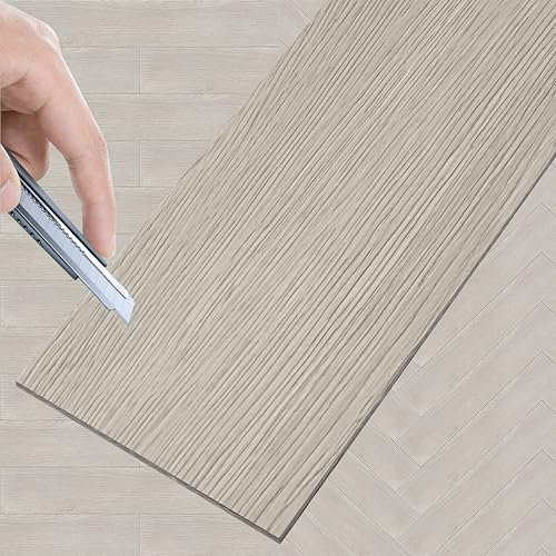 NAIZY Lot de 18 revêtements de sol en PVC 91,44 cm x 15,24 cm x 2 mm - Sol en vinyle autocollant - Décors au choix - Sol stratifié antidérapant et imperméable - Découpable - Vinyle adhésif, type