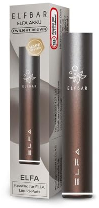 BoRo Miami ELF Bar ELFA, Pod Mod, 500 mAh Akku, Orange Aroma, Feststoff, ohne Nikotin (Twilight Brown)