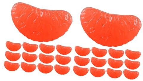Abaodam 64 STK Grapefruit-Segment Modelle Haarnadel Haarklammer Handyhüllen-Anhänger selber Machen Haarspange DIY Charme Reize Mini Zubehör Dekorationen Kunsthandwerk schmücken PVC rot