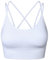 SEGRILA Sport BH Damen Bustier Gepolstert Ohne Bügel mit gekreuzten Rückenpartien für Yoga Fitness, Weiß, S