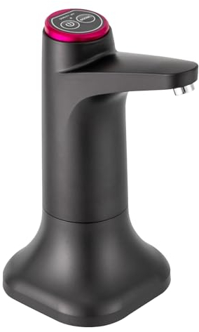 Elektrischer Wasserspender Pumpe für Wasserflasche | Wasserspender für Zuhause Büro Küche Camping | USB-Ladefunktion | Kompatibel mit verschiedenen Eimertypen (Schwarz)