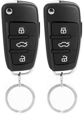 Universelles Auto-Alarmsystem, 3 Tasten, Schlüsselloses Zentralverriegelungs-Fernbedienungsset, Schwarz, für Auto-Sicherheitszubehör