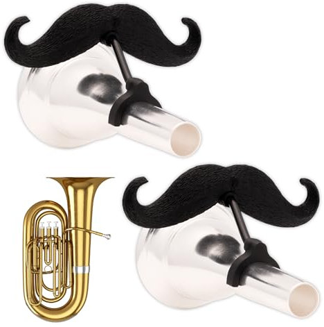 Brasstache Tuba-Stache XL (2er-Pack) Schnurrbart zum Anklippen für Tuba- oder Sousaphon-Spieler (2er-Pack, Tuba oder Sousaphon XL)