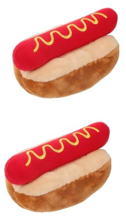 BESPORTBLE 2stücke Hotdog Spielzeug Für Hunde Interaktives Kauspielzeug Mit Quietscher Für Welpen Und Kleine Hunde Fördert Gesundes Kauen Und Zahnpflege Aus Weichem Strapazierfähigem