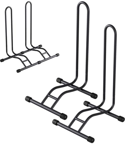 Bicycle Stand Floor for 2 Bikes, Freestanding Bicycle Holder, Detachable Bike Rack, Tyre Width 60-74 mm, Suitable for Mountain Bike, Road Bike, for Bicycle with Wheel Diameter Max 29 Inches