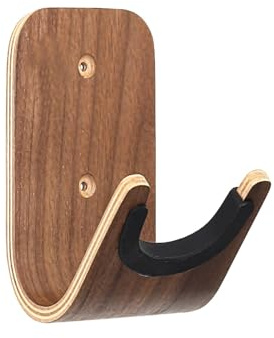 Wooden Ukulele Hanger, Wall Rack With Silicone Cradle For Easy Installation And Display
