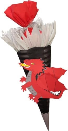 Schultüte Bastelset Drache vorgestanzt von Prell- 3D-Wellpappe - Junge - Einschulung ? Zuckertüte ? Schulanfang